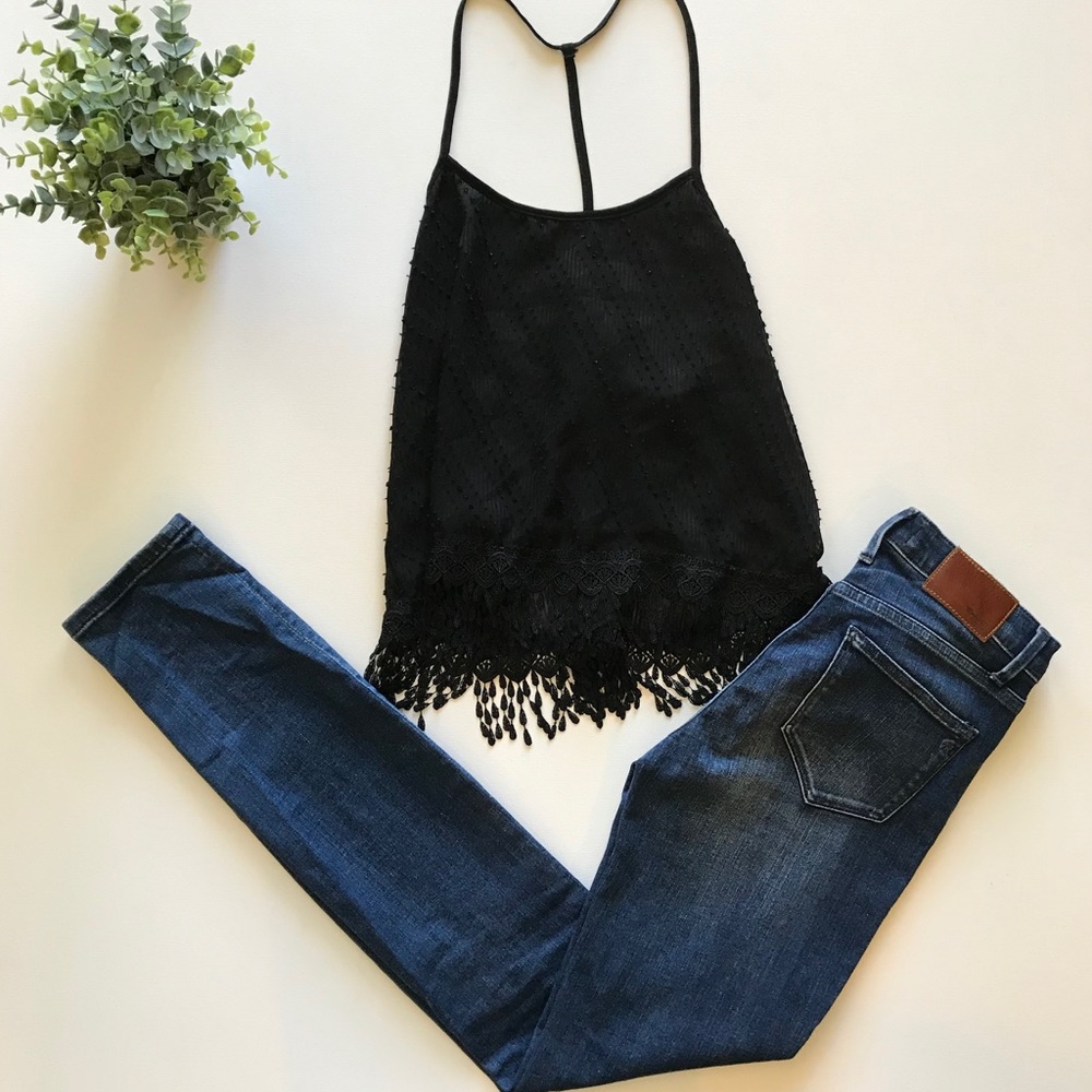 •Madewell Skinny Jeans With Slitted Knee